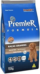 Ração Premier Fórmula para Cães Filhotes de Raças Grandes Sabor Frango, 15kg