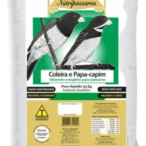 Ração Coleira E Papa Capim Sabor Mel Nutripássaros – 25kg